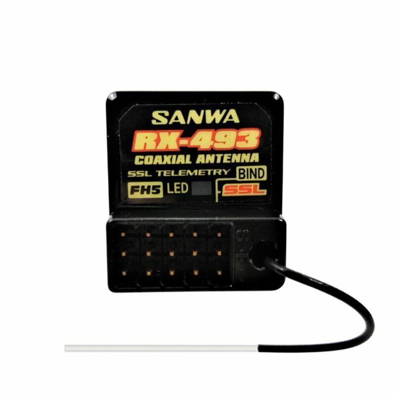 Sanwa RX-493 RX493 2.4GHz 4-Canali FHSS-4 SSL Ricevente Telemetria - 107A4137A