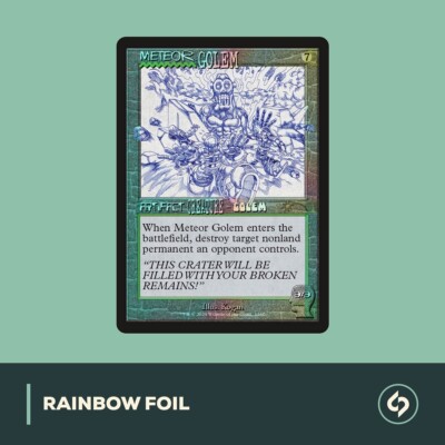 MTG | Meteor Golem | SECRET LAIR x BRAIN DEAD | NM | EN | RAINBOW FOIL