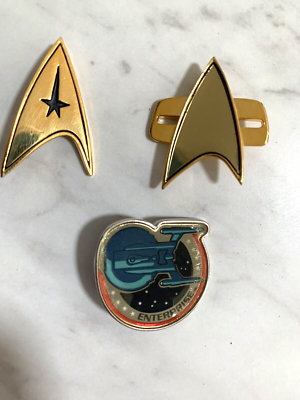 Hallmark Keepsake 2004 Ornaments Star Trek Insignias Set of 3 NIB