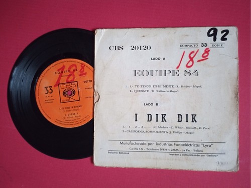 Equipe 84 & Dik Dik -BOLIVIA- italian beat ricordi era rokes camaleonti ribelli - Picture 2 of 2