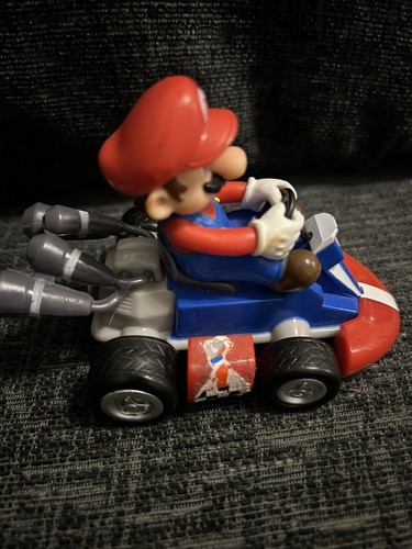 Super Mario Nintendo Wii 12cm Pull Back Racer Go Kart Car Toy Plastic Race - Picture 5 of 5