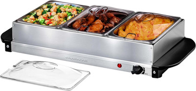 Electric Buffet Server and Food Warmer, Three 1.5 Quart Chafing Dish Set with St