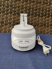 Cuisinart DLC-2A 3 Cup Mini Prep Plus Food Processor White Base Only Tested Work