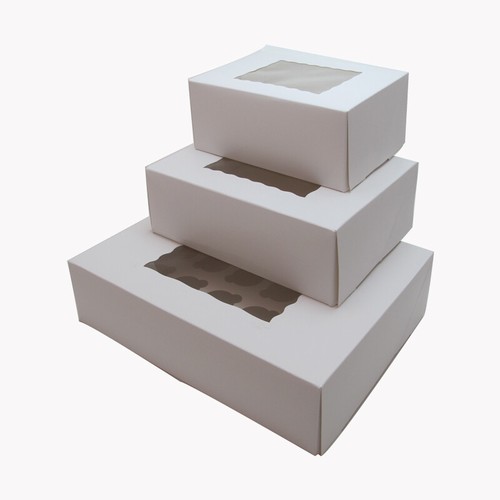 Caja de pasteles para cupcakes con ventana para 1, 2, 4, 6, 12 tazas de pasteles con bandejas extraíbles - Imagen 3 de 12