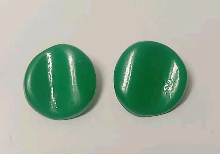 Emerald Green Round Earrings - Image 2 of 3