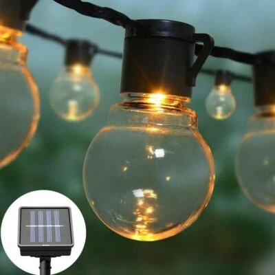 Lichterkette Außen Glühbirnen Aussen Strom Garten Beleuchtung Balkon Deko LED - Bild 1 von 4