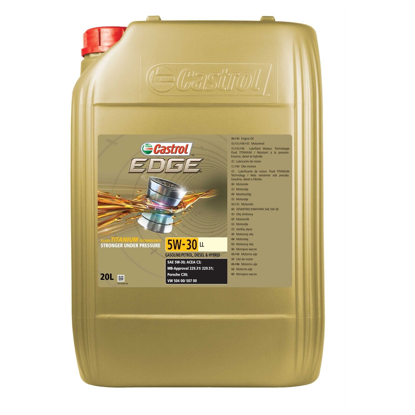 Castrol EDGE Titanium 5W-30 5W30 LL Fully Synthetic Engine Oil - 20 Litre  Drum