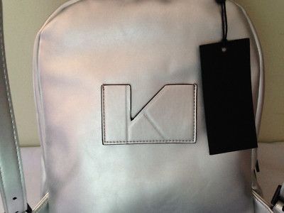 NWT Kendall + Kylie Silver Metallic Vegan Leather Hot  display picture 3