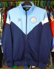 MANCHESTER CITY PUMA FOOTBALL SOCCER TRACKSUIT JACKET TOP SMALL ADULT