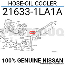 216331LA1A Genuino Nissan MANGUERA ENFRIADOR DE ACEITE 21633-1LA1A