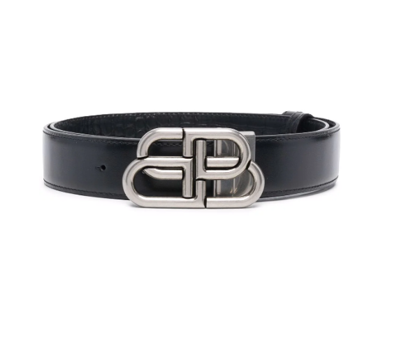 NEW Balenciaga BB Logo Buckle Men's 95cm Black Solid NEW Balenciaga BB Logo Buckle Men's 95cm Black Solid