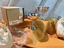 Pair NEW IN BOX OLD STOCK William Adams Silverplate CHAMPAGNE CUPS Made in Italy
