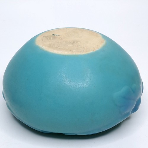 VTG Van Briggle Art Pottery Oak Leaf Acorn Bowl Vase Bi-Color Turquoise Blue - Picture 20 of 24