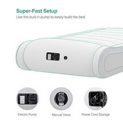Sable SA-HF033 Full Size Air Mattresses Built-in Pump Inflatable