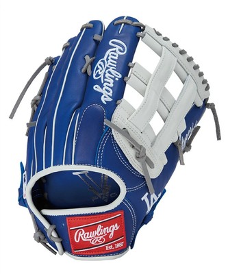 Rawlings Rubberball Glove Outfield HYPER TECH MLB TEAM 12.75 RHT Dodgers