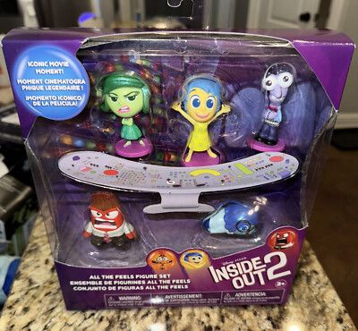 Disney PIXAR INSIDE OUT 2 Movie ALL THE FEELS FIGURE SET 2'' Joy Fear NEW 2024