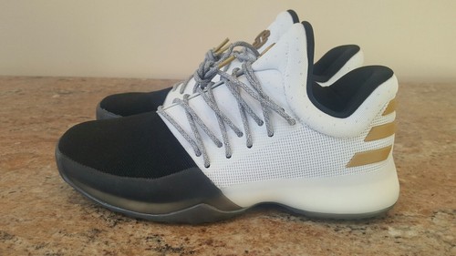 Black/Gold BY3481 Basketball Shoes Size 
