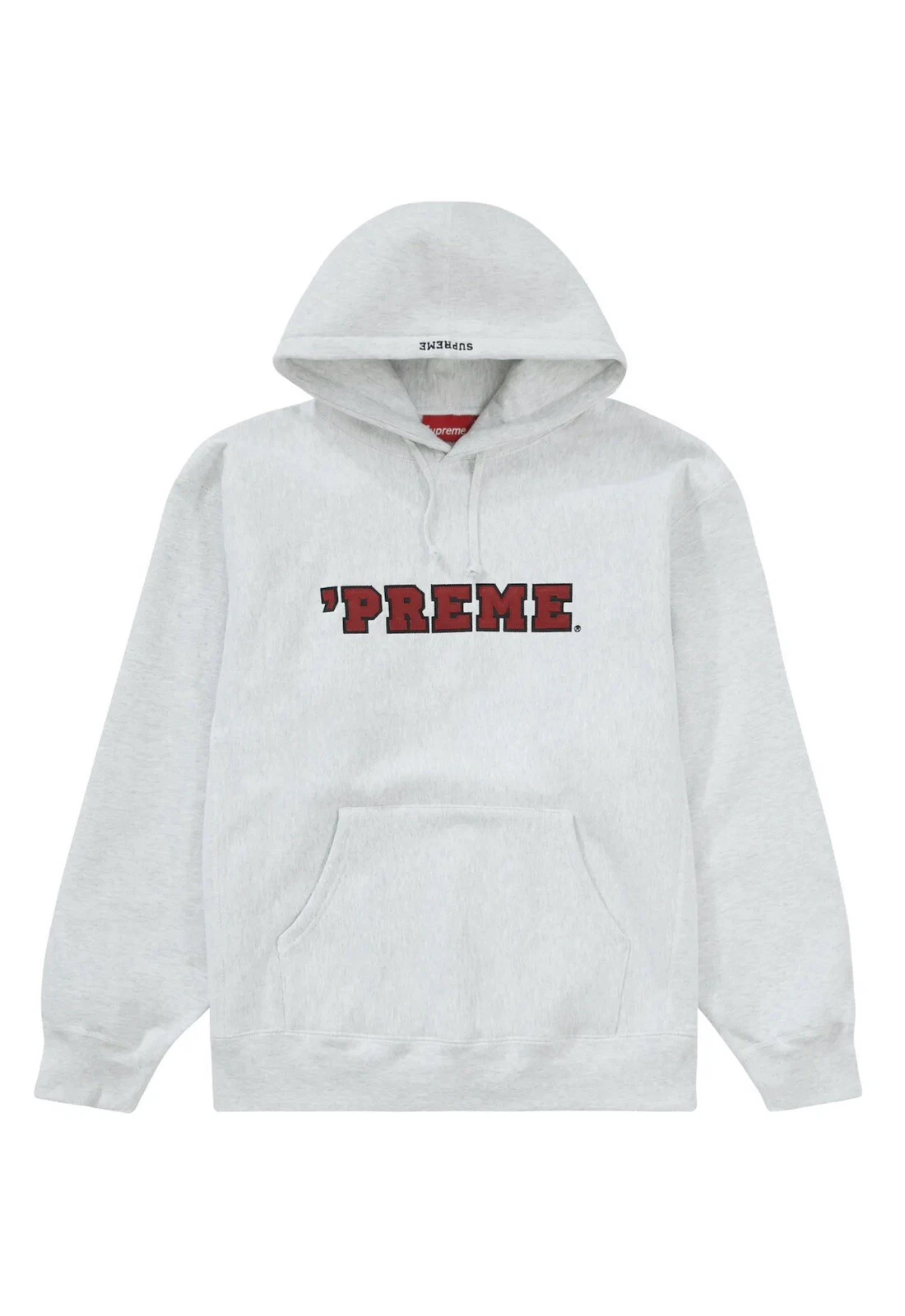 Sweat shirt à capuche Supreme gris cendres F/W 22 taille moyenne TOUT NEUF