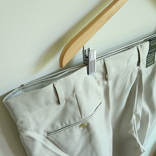 46X30 Jos A Bank Traveler Pants Stone Beige Mens Size Slider Waistband Polyester - Picture 24 of 24