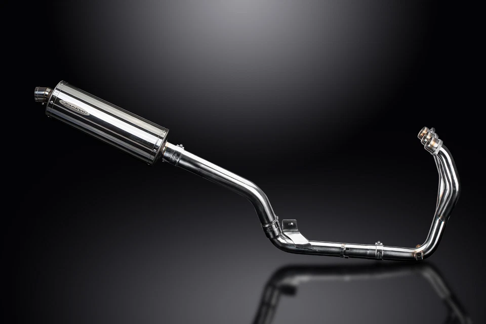 Silenciador oval de aço inoxidável Triumph Tiger 800 2011-2019 Delkevic escape total 3-1 14" - Imagem 3 de 4