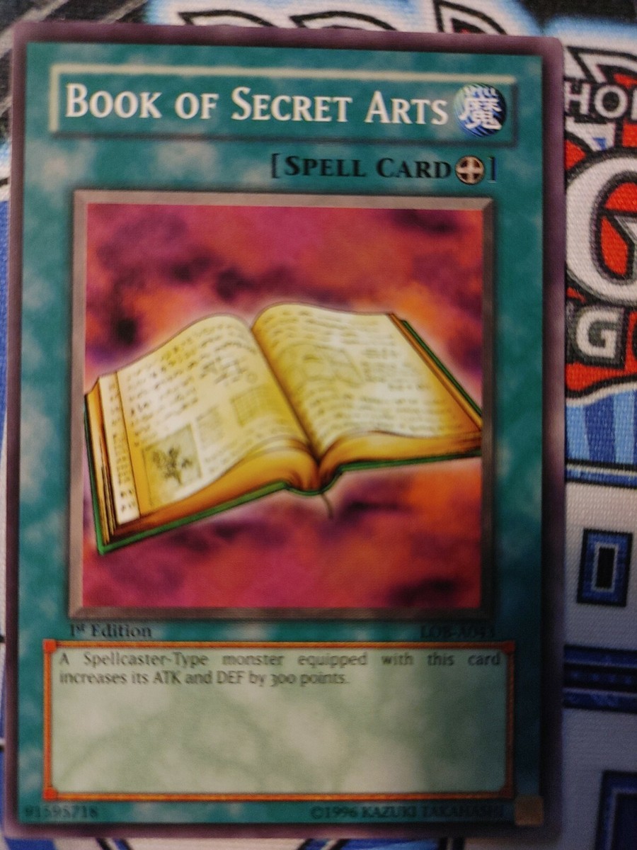 Yugioh BOOK OF SECRET ARTS (NO FEATHER MISPRINT) LOB-A043 COMMON