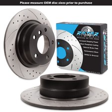 DISCOS DE FRENO TRASEROS RANURADOS 296mm PARA BMW SERIE 1 E91 E93 118i 120i 05-12