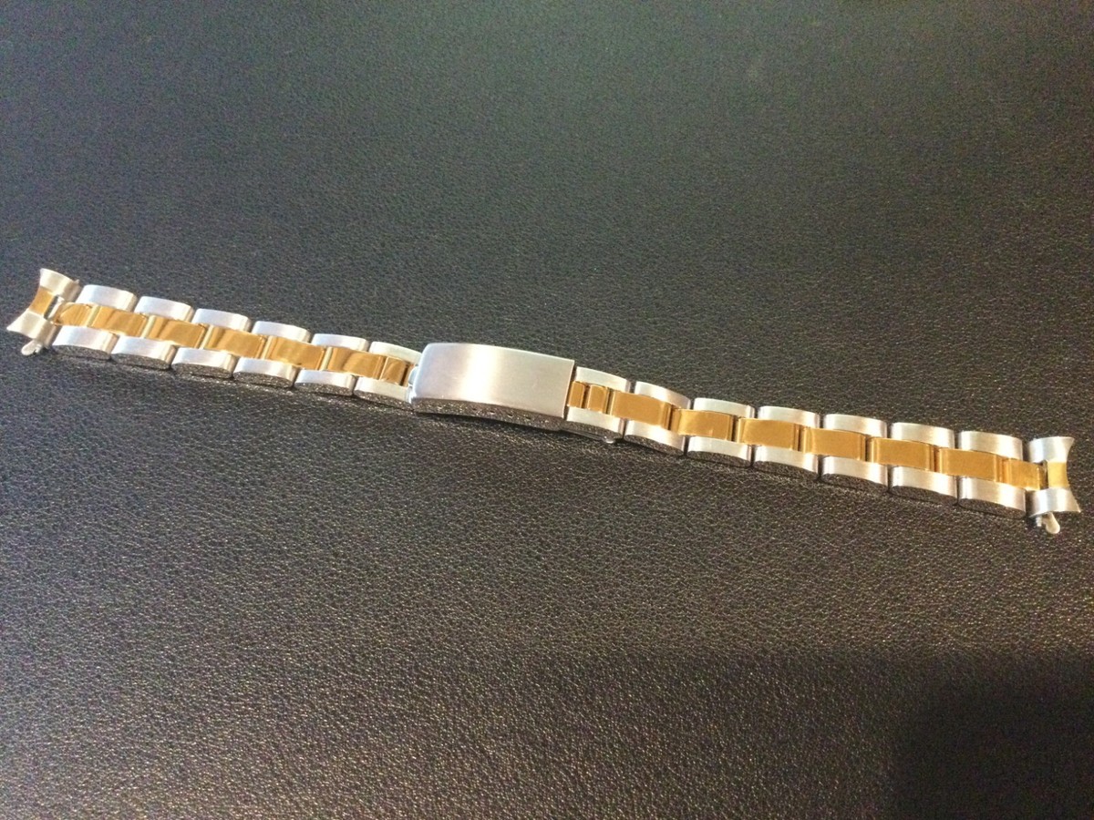 13MM SOLID OYSTER WATCH BRACELET FOR ROLEX TUDOR TWO-TONE | eBay
