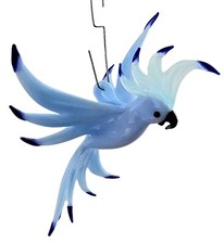 Hängevogel Kakadu Fensterdekoration Glasfigur Glas Vogel