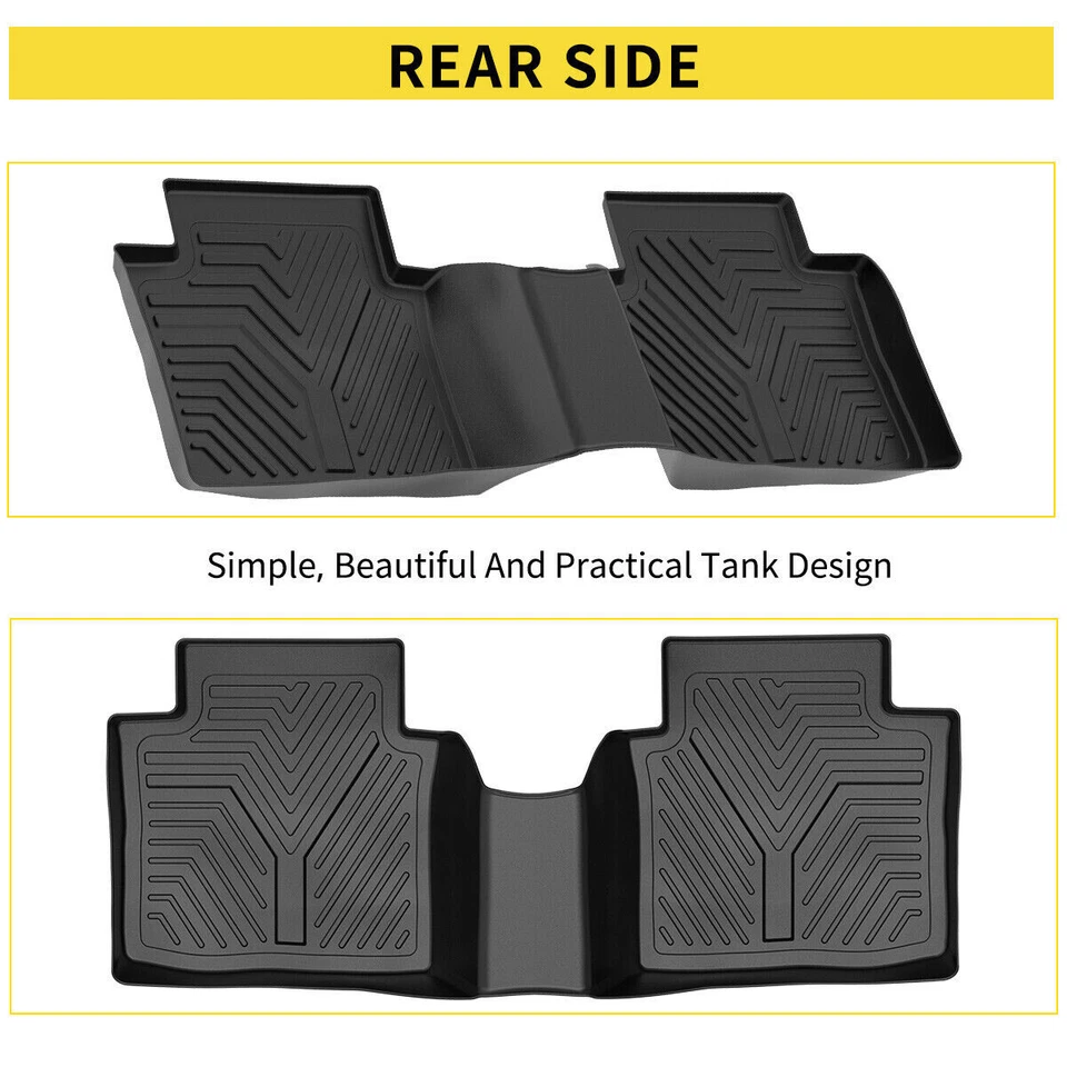 3D Floor Mats for 2014-2020 Chevy Impala Front + Rear All Weather TPE Car Liners Foto 4 de 4