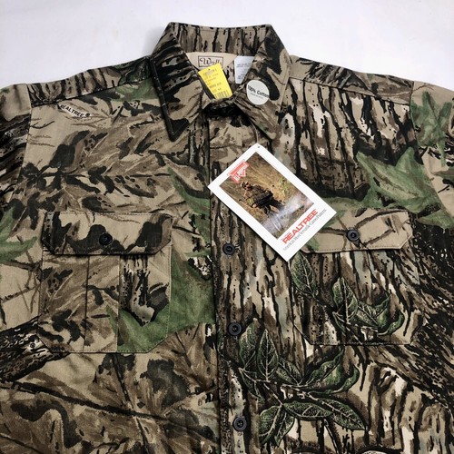 Walls Realtree Camo L/S Hunting Shirt Cotton Chamois Sz M Reg. USA Made Vintage - Picture 3 of 10