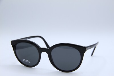 NEW PRADA VPR SPR 02X 1AB-5S0 BLACK AUTHENTIC SUNGLASSES 53-21