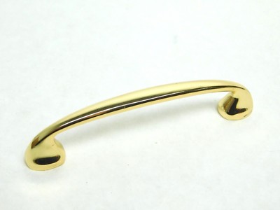10 pk! 3-3/4''CC CABINET DRAWER PULLS ARCH BRIGHT BRASS FINISH KITCHEN HANDLES LD