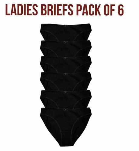 3er 6er 12er Pack Damen Bikini Slips 100% Baumwolle High Leg Damen Slips Unterwäsche - Bild 8 von 12