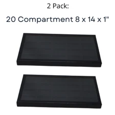 2 Pack of BLK 20 Compartment Case for Zippo Lighter Jewelry Collectibles & More 