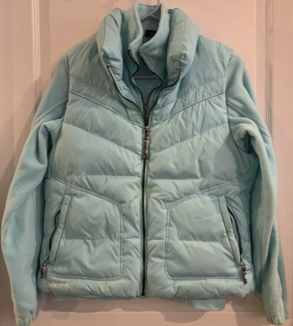 Zeroxposur Women's Size Medium Aqua Blue Puffer Vest and Fleece Jacket