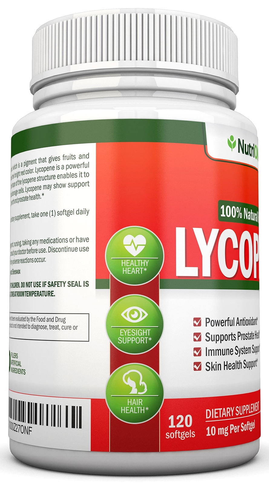 NutriONN Lycopene - 10MG - 120 Softgels - 3 Month Supply - Premium Quality An...