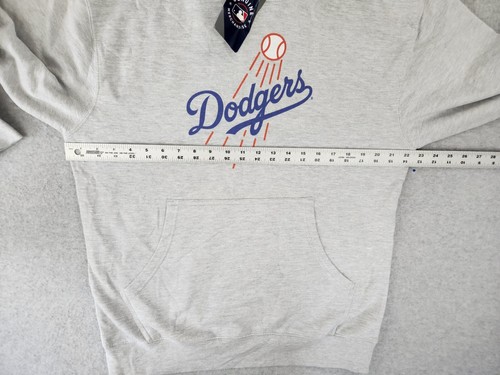 Los Angeles Dodgers 13 Mesh Mens Sz Small Gray Hoodie Sweatshirt Baseball NEW - Imagen 6 de 12