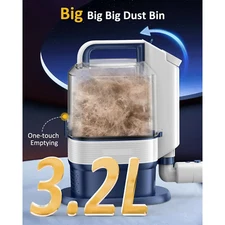 Dog Grooming Vacuum Kit, 3.2L Dust Cup Pet Grooming Vacuum for Dogs Cats with Co