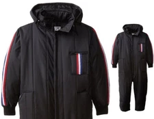 Black Snow Suit Ski Rescue Winter Coveralls High Visibility Insulated Waterproof