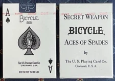 Bicycle Secret Weapon Ace of Spades 1991 Desert Shield playing cards