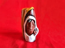 Vintage KEENA Mohawk Inuit Native American Pottery Signed Rare 2" Mother & Child