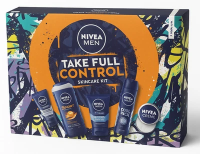 Nivea Men Take Full Control Skincare Gift Set | Shower Gel, Face Wash, Moisturis