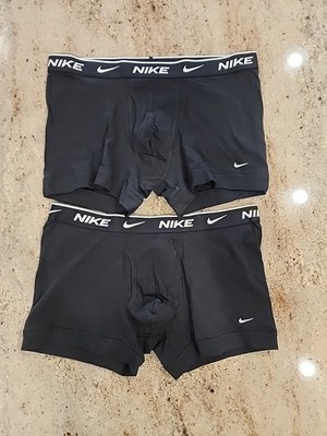 New Men's NIKE Set Of 2 Dri Fit Cotton Blend Boxer Briefs Size L