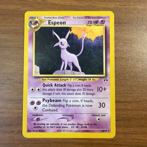 Espeon 20/75 Neo Discovery Rare Unlimited Regular WOTC English (2001)