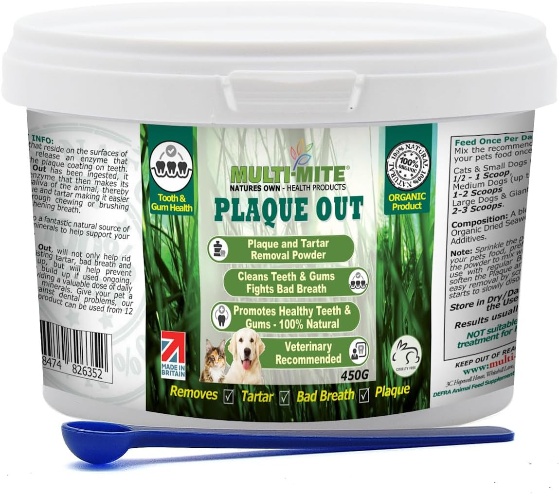 450G Tartar and Plaque off Remover, 100% Natural & Organic - Bad Breath Teeth Gu