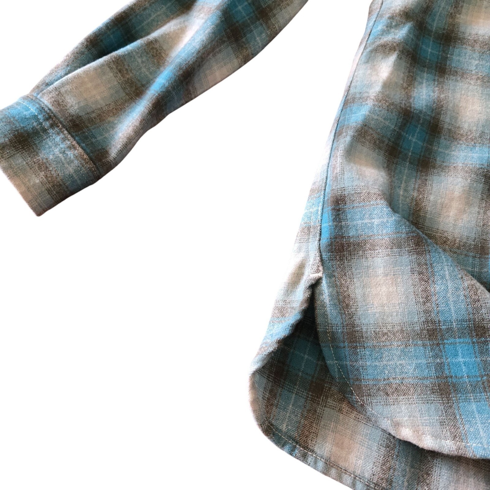 Pendleton Wool Board Blue Gray Plaid Flannel Shir… - image 8
