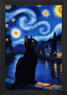 Katze gerahmtes Wandbild Poster Leinwanddruck Bild