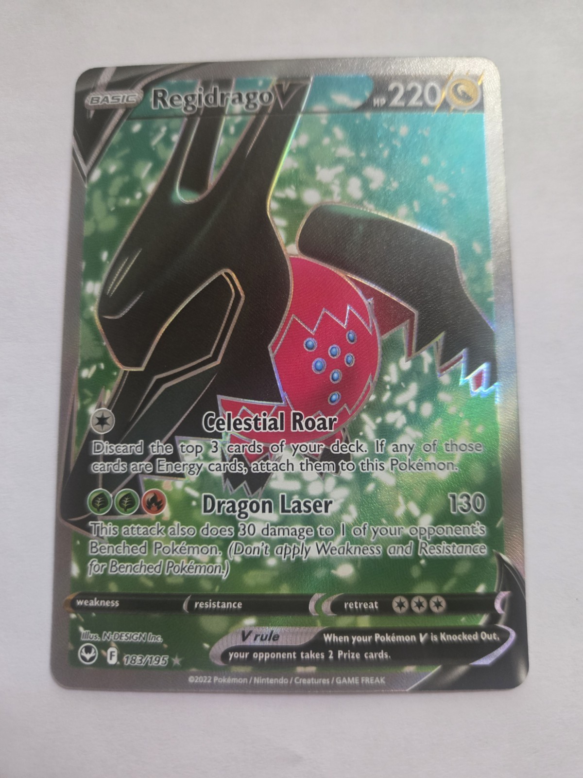 Regidrago V 183/195 | Ultra Rare | Silver Tempest | Holo | Pokemon TCG | NM