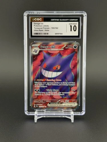CGC 10 GEM MINT Gengar EX 193/162 Pokemon Temporal Forces 2024 English