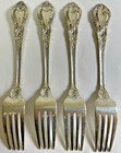 Set of 4 Sterling Silver Lunt Eloquence Ornate Floral Vintage Forks 254.0 Grams — photo 2